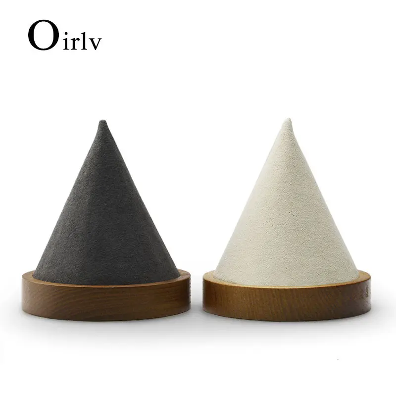 Oirlv Cone Shape Wooden Bangle Bracelet Anklet Chain Jewelry Display Stand Ring Watch Holder Showing Storage Rack Dropshipping