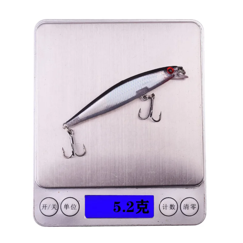 1шт. Пластиковые рыболовные приманки Minnow с лазером 80мм 5.2г Японские тонущие воблеры для окуня и щуки с удочками Swimbaits, профессиональная приманка.