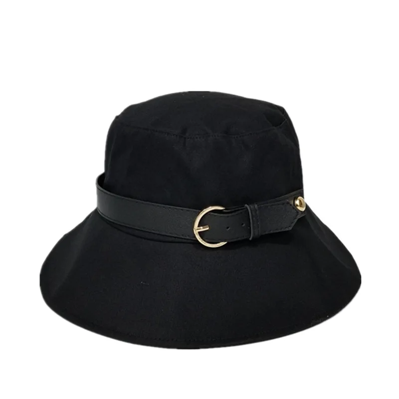 

Bucket Hat Women Big Eaves Fisherman Hat Belt Basin Hat Tide Korean Leisure All-match Outing Sun Hat Girls Spring Hats