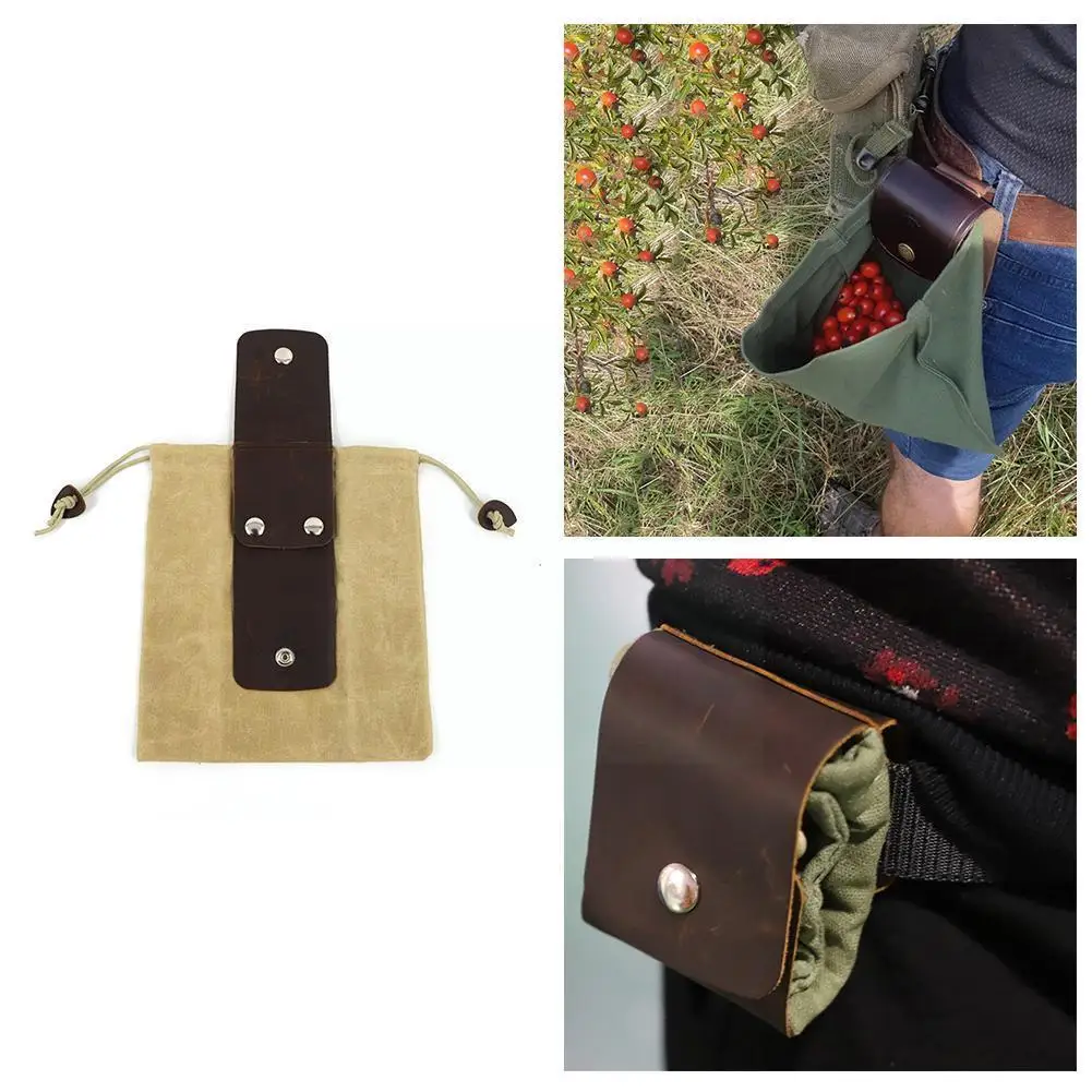 

Outdoor Foraging Belt Bag Camping Portable Waist Bag Jungle Storage Multifunction Pocket Tool Bag Hanging Fruit Capsule Knife