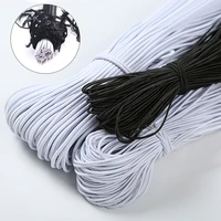 high quality round elastic band cord elastic rubber white black stretch rubber for sewing garment diy accessories 123456mm
