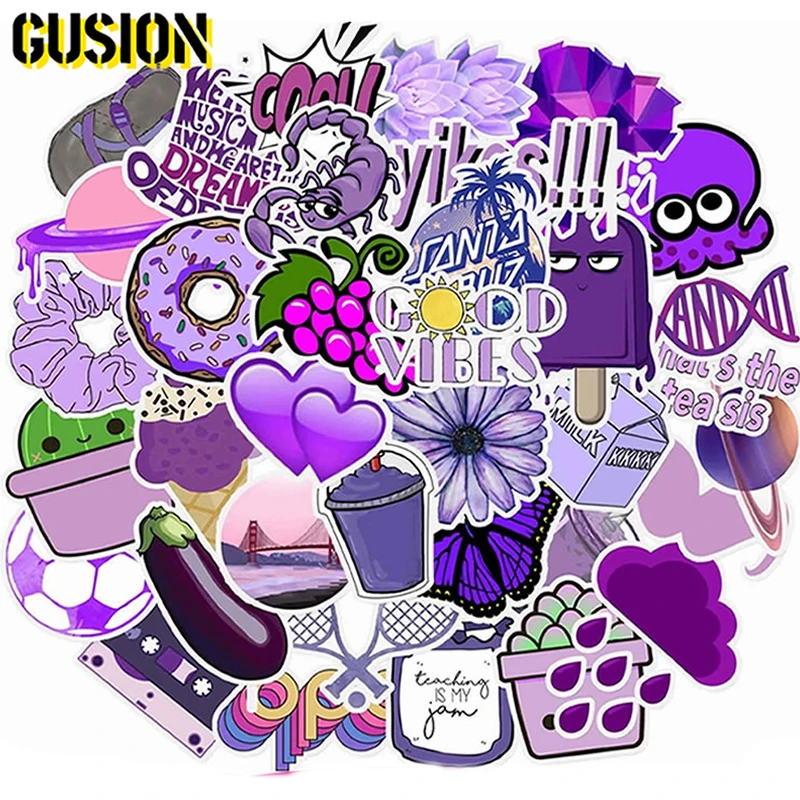 Водонепроницаемый ПВХ Фиолетовый Vsco наклейки для девочек скейтборд чемодан