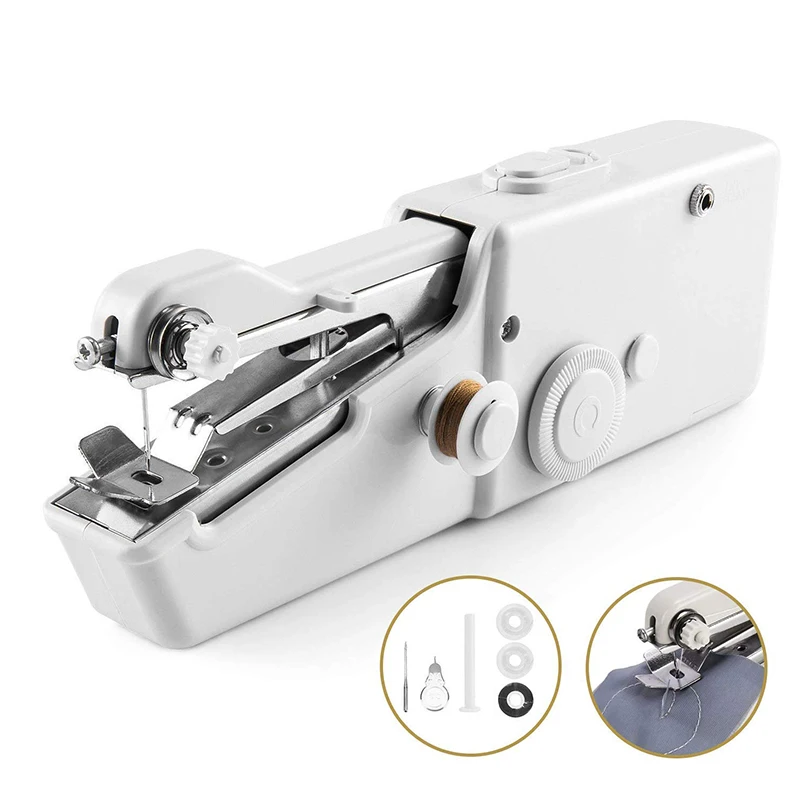 Портативная мини-швейная машинка ручной инструмент для шитья и рукоделия