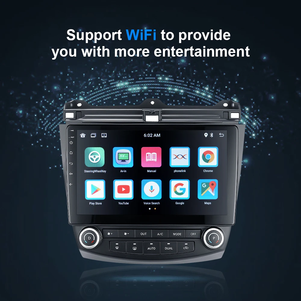 

10'' WiFi 2G+32G Android Car Stereo Radio Multimedia Player For Honda Accord 7th 2003-2007 Auto Bluetooth GPS Navigation Player