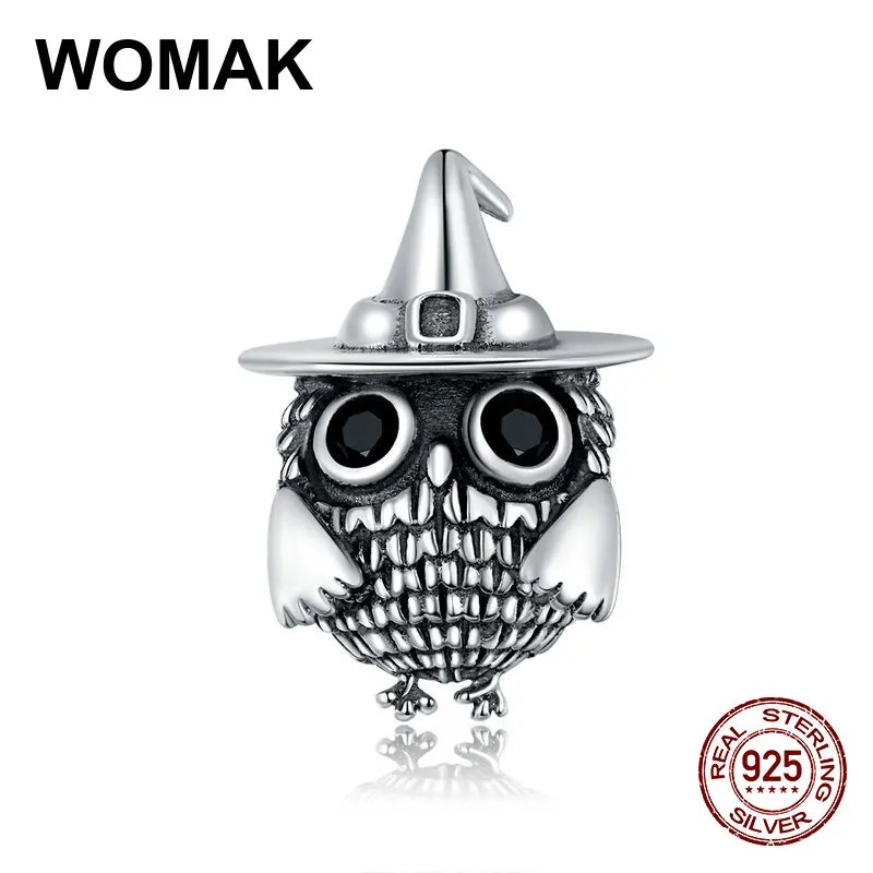 Женский кулон Сова из серебра 100% пробы 3 мм|Бусины| |