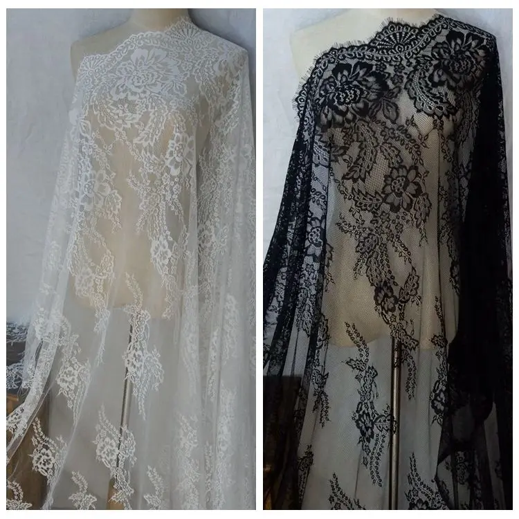 Новинка 2019 кружевная ткань Шантильи для ресниц фотообои с большими цветами! 1 шт.