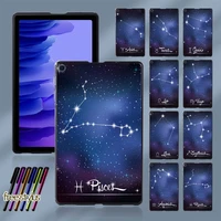 tablet case for samsung galaxy tab a7 10 4 inch 2020 t500 t505 drop resistant 12 constellation pattern shell free stylus