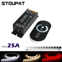 25a wireless led strip light full touch panelled rf remote controller dimmer for control single color lamp dc12 24v 3528 5050