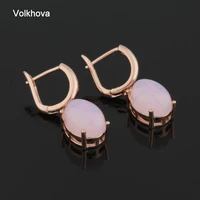 new fashion earrings for women rose gold color drop earrings with stones jewelry for women korean earrings 2022