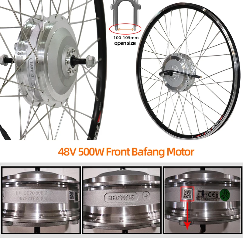 BAFANG 8fun комплект для переоборудования электрического велосипеда 48 в 500 Вт 16AH 21AH