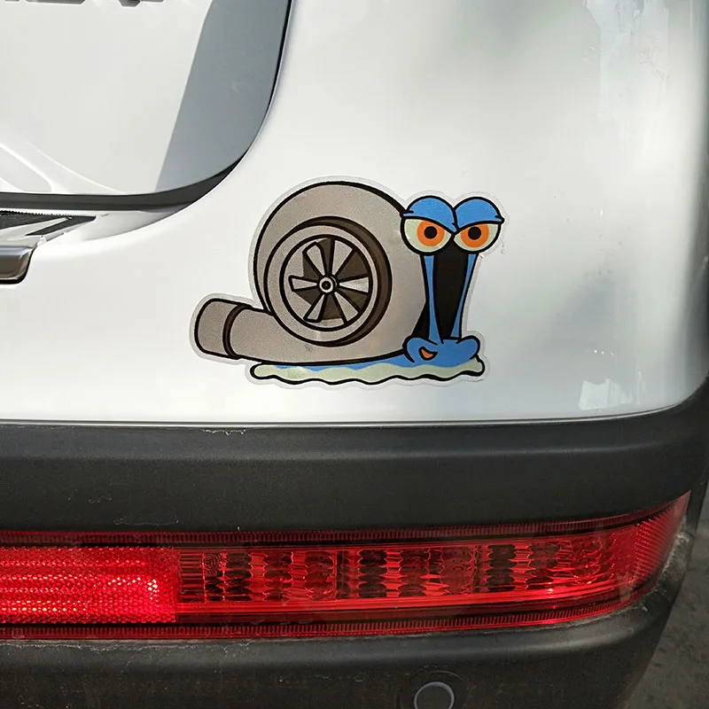

Cartoon Styling Reflective Waterproof Funny Animal Snail PVC Sticker Decal KK12*8cm