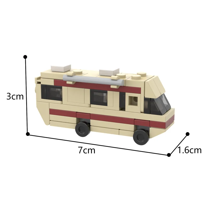 

MOC Mini American Drama Breaking Bad RV Model Simulation Truck Bus Car Building Blocks Bricks Movie Collection Toys For Children