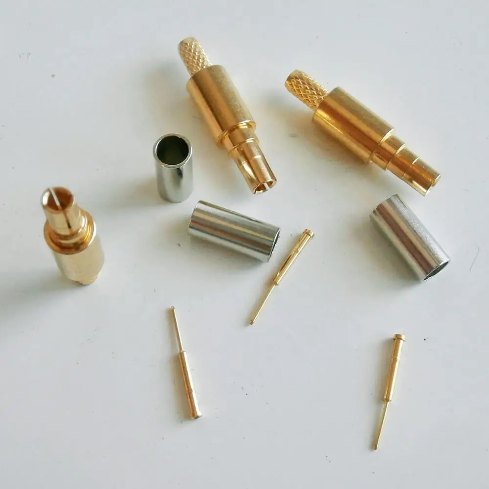 RF коаксиальный разъем CRC9 Штекерный обжим для RG316 RG174 RG179 LMR100 кабель позолоченный