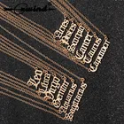 Ожерелье Cxwind Twelve, женский шарм, подвеска в виде буквы зодиака, цепочка для ключицы, 12 знаков созвездия, женское ювелирное изделие