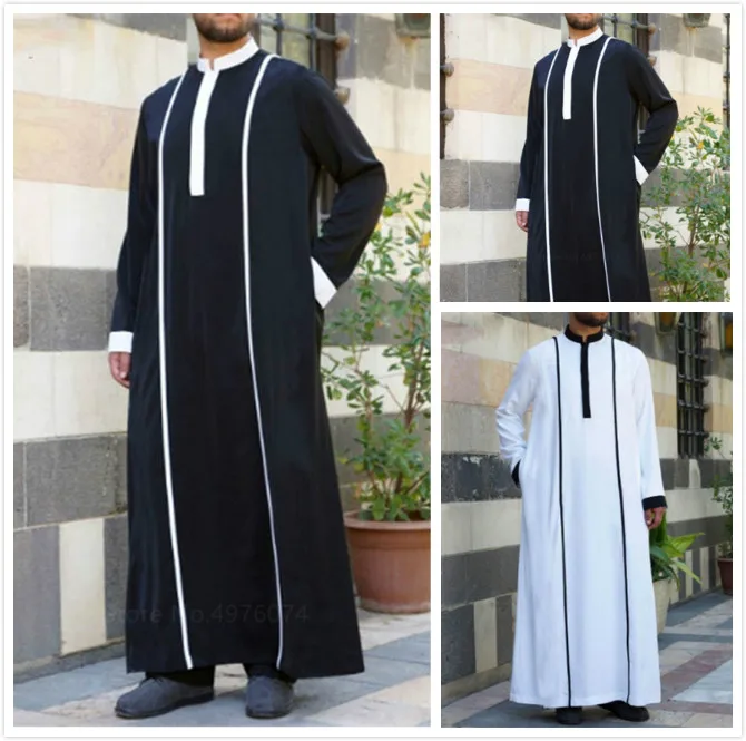 Мусульманский иубба Тауб для мужчин, мусульманский Арабский кафтан, модная одежда с длинным рукавом, Саудовская Аравия, Дубай, мужское лоск... от AliExpress RU&CIS NEW
