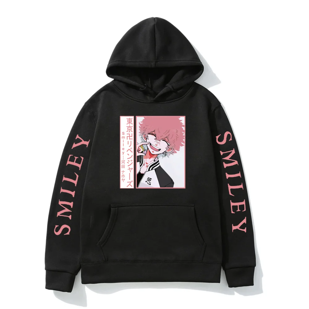 

Tokyo Revengers Anime Hoodie Harajuku Hoodies Men Women Cool Smiley Nahoya Kawata Cartoon Winter Sweatshirt Fall Fleece Pullover