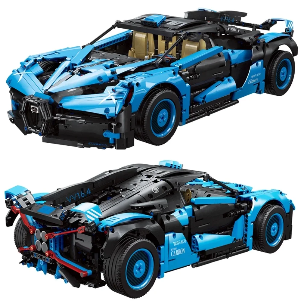 Технический Радиоуправляемый автомобиль Bugattied Bolides строительные блоки MOC кирпич