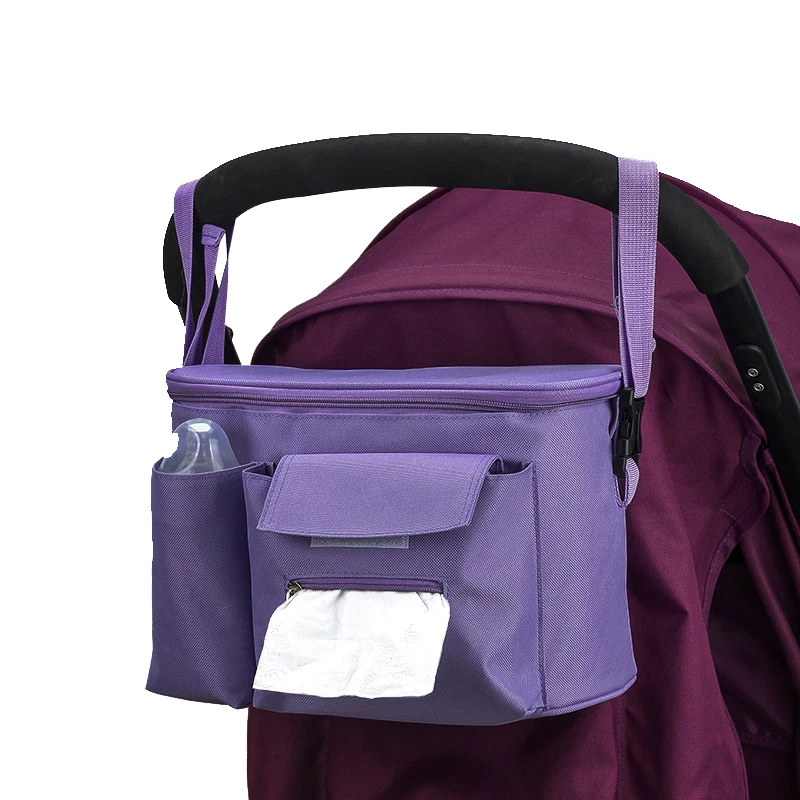 Bolsa de mam&aacute; impermeable para cochecito de beb&eacute;, organizador de almacenamiento de pa&ntilde;ales pr&aacute;ctico, bolsas para lactantes colgantes-5