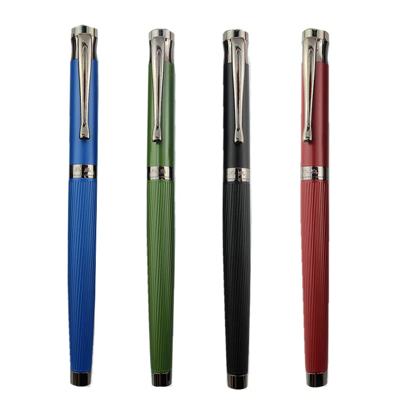 

High quality Fountain Pen Full Metal Clip Pens Stainless Steel Black Classic 0.5mm Nib School Office ink Pen