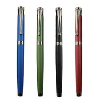 high quality fountain pen full metal clip pens stainless steel black classic 0 5mm nib school office ink pen