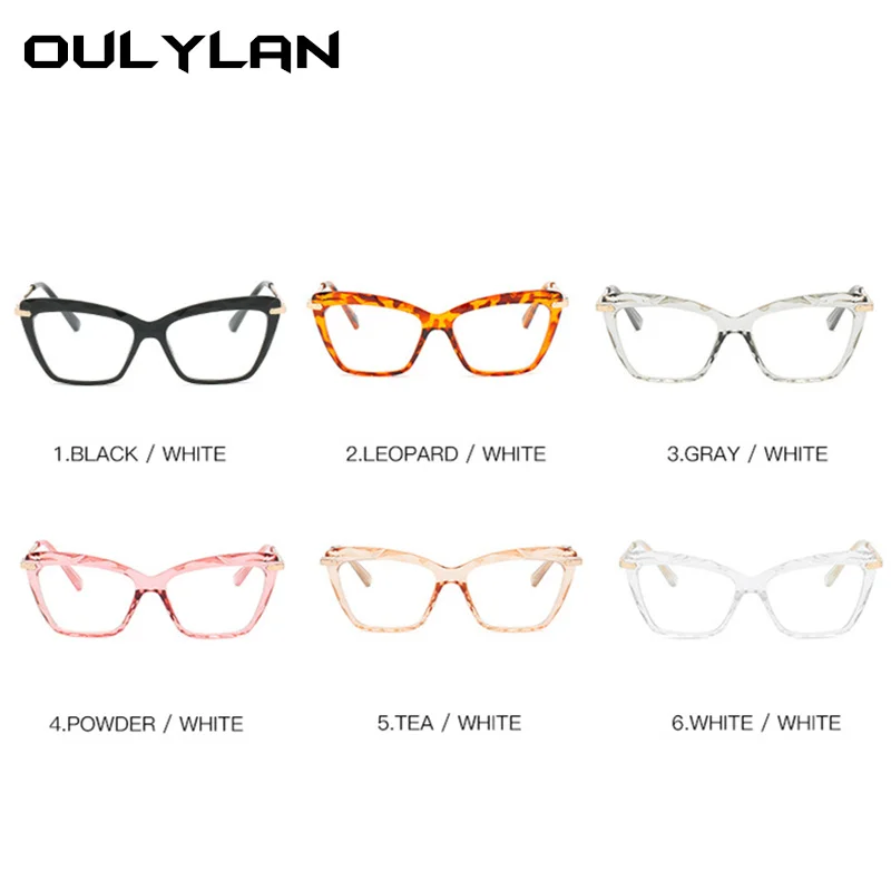 Oulylan ретро очки оправа женские компьютерные Близорукость Оптические Женские