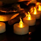 1 шт. Led лампы в форме свечи чай светильник Батарея на солнечных батареях лампа Цвет имитации пламени чай светильник Свадебные дома вечерние украшения поддельные свечи