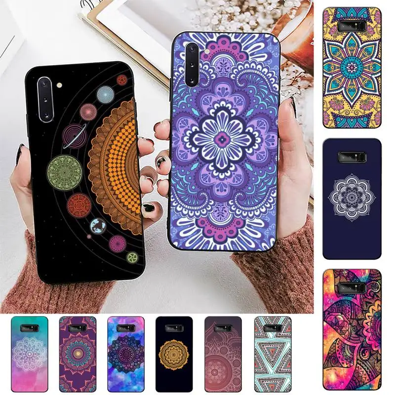 

TOPLBPCS Vintage Indian Floral Henna Mandala Yoga Ethnic Phone Case for Samsung Note 5 7 8 9 10 20 pro plus lite ultra A21 12 72