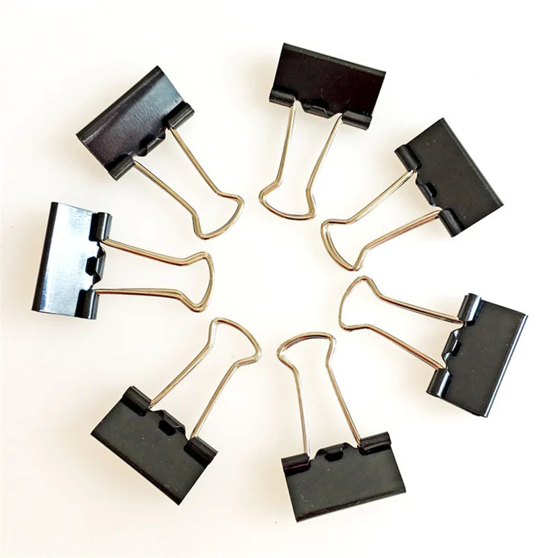 

48 PCS 25mm Bill Document Organization Storage Long Tail Clip Office Supplies Metal Dovetail Clamp