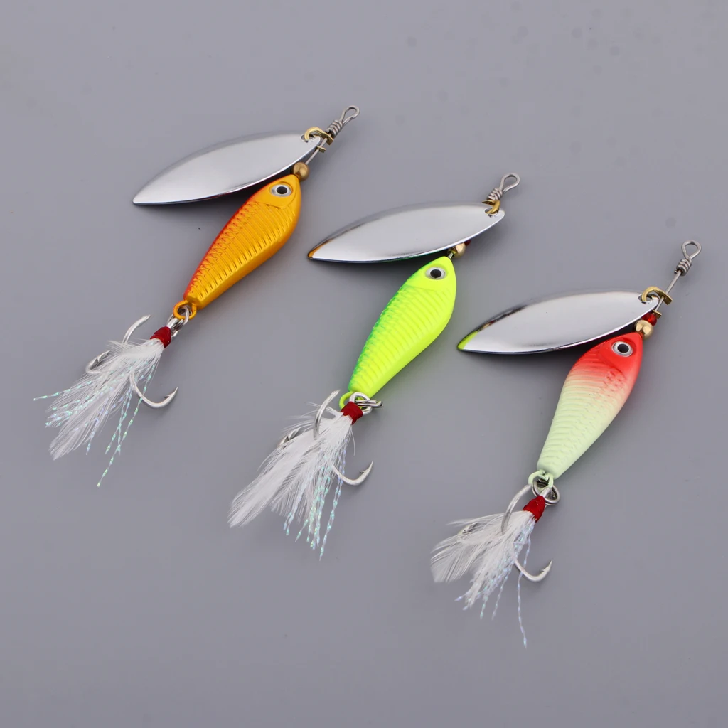 3 шт. рыболовная приманка свинцовая ложка рыбы приманки металлический крючковый