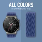 Ремешок нейлоновый Плетеный для Samsung Galaxy Watch 3 41 45 мм Gear S3 Frontier 4642 Active 2 Amazfit Bip Huawei GT2 band, 20 22 мм