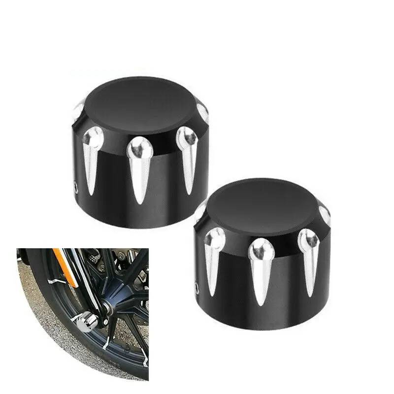 2X Мотоцикл хром CNC передняя ось Гайка Крышка Болт Комплект для Harley Dyna FXDF FXDL FXDB Fatboy