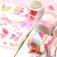 leaf sakura unicorn flamingo washi tapes set scrapbooking masking tape for diy stationary gift valentines decor school supplies