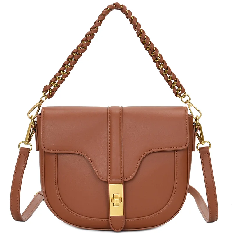 

Small All-match Bag 2021 New Tide Fashion Women Bag Chain Saddlebag Handbag Shopping Shoulder Crossbody Stone Pattern Bag
