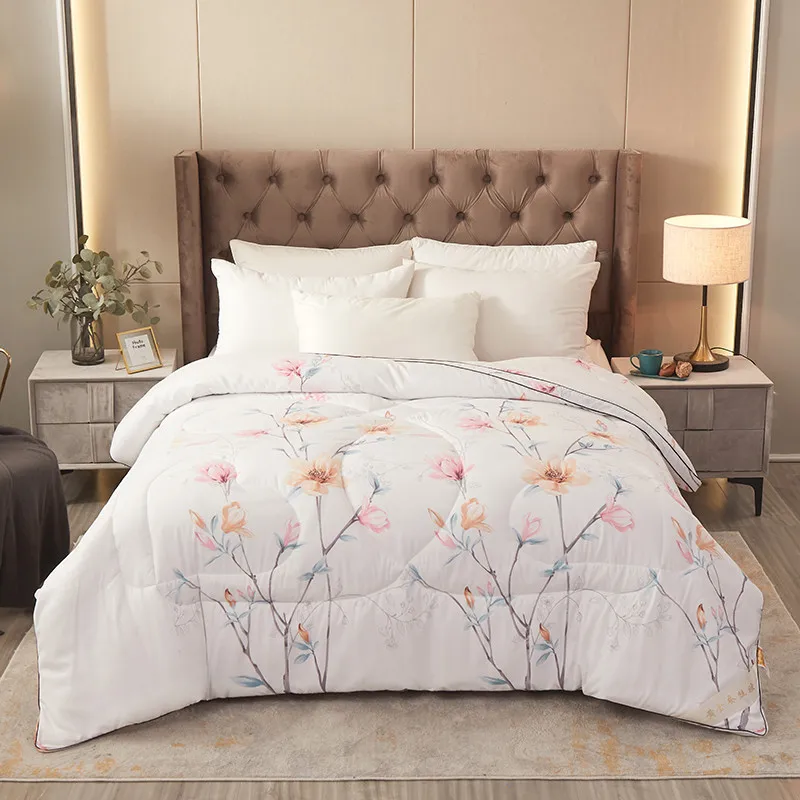 

High Grade Winter Chinese 100%Long Mulberry Silk Quilt Quality Handmade 4 Season Silk Comforter Blankets 100%Cotton Fabric Cove