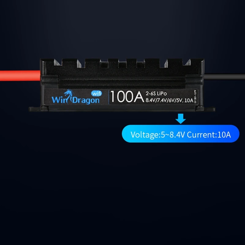 

FLYCOLOR WinDragon ESC 2-6S Speed Controller 100A Support WIFI APP Programming 10A Adjustable BEC for RC Racing Drone