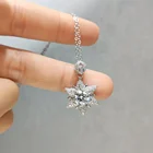 Серебро 925 оригинальный 1 карат D Цвет Diamond тесты последние Муассанит Морская звезда ожерелье с подвеской звезда цепочка с драгоценными камнями, Женские Ювелирные украшения