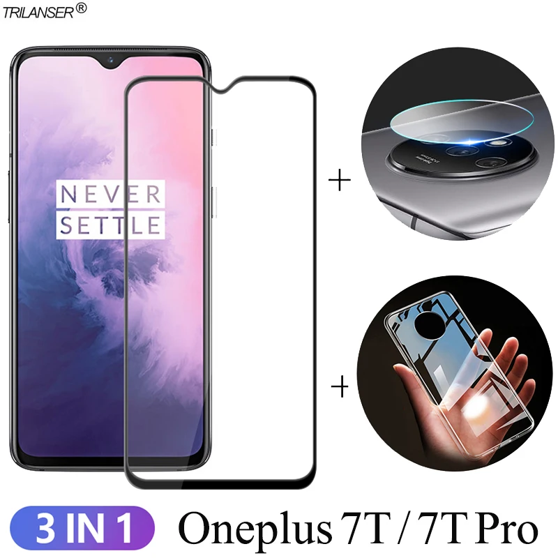3-in-1 Glass Case 3-в-1 камера стекло для oneplus-7t 7 t pro защитное стекло на ван плас 7t 7 t про Экран протектор Onplus 7t pro закаленное стекло oneplus 7 t 7pro Экран протектор ван плас 7t стекло oneplus 7 t pro glass - Цвет: 3-in-1 Glass Case