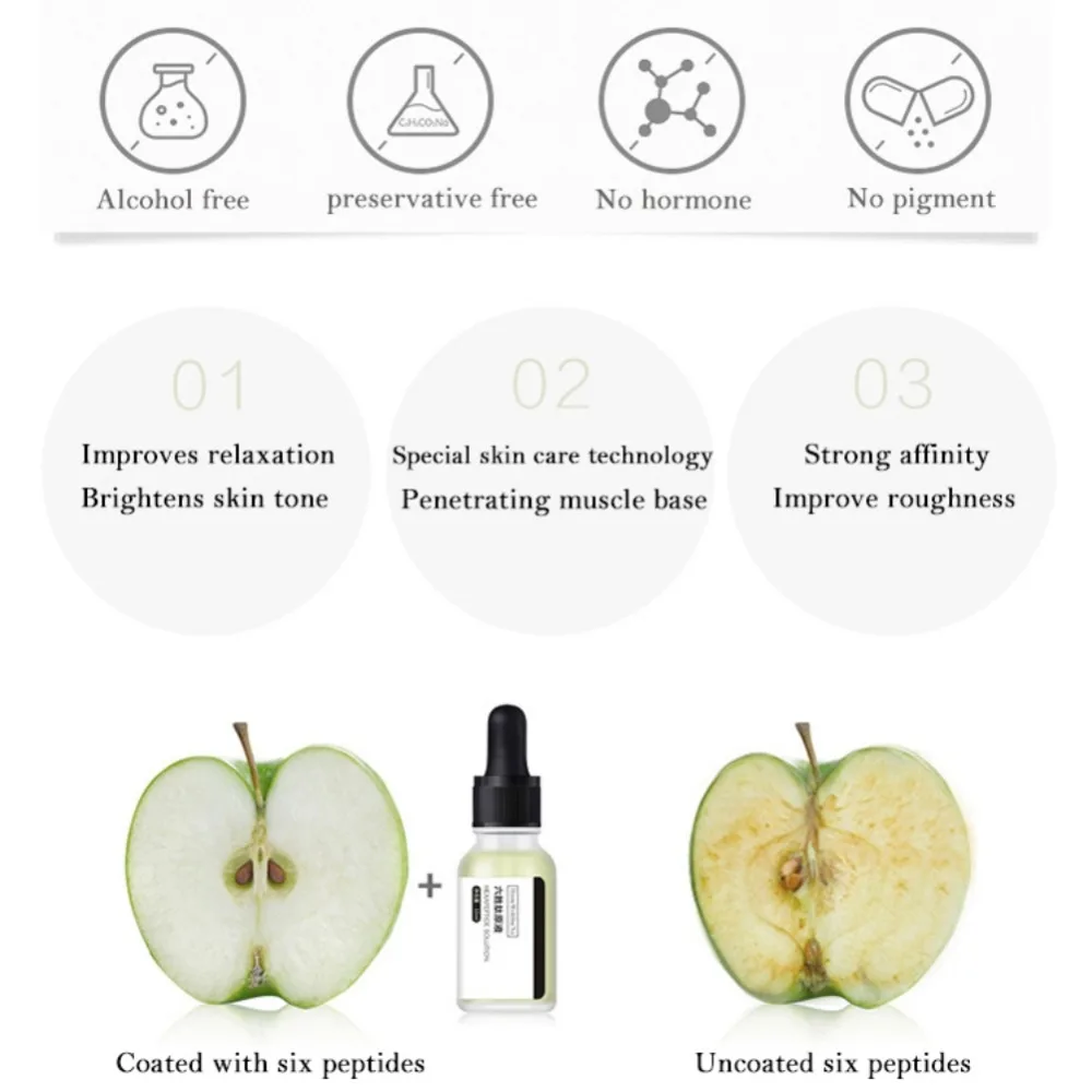 Hexapeptide Сыворотка увлажняющая удаляет морщины осветляет тонкие линии укрепляя