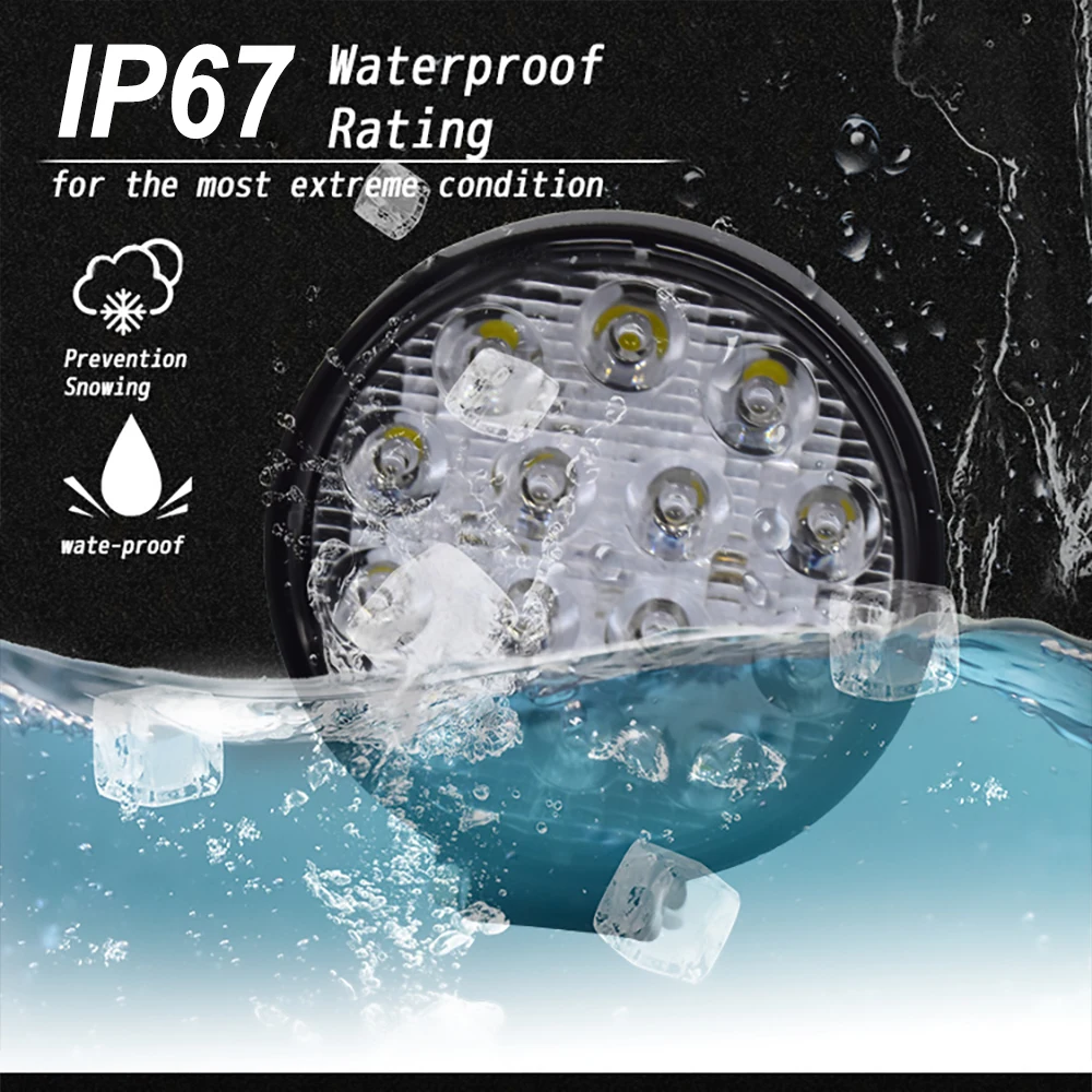 

2pcs LED 42W Work Light Bar 9V-32V Car LED Spotlight Round Auto Truck Off Road Big Ledbar Offroad Accessories for ATV Cars