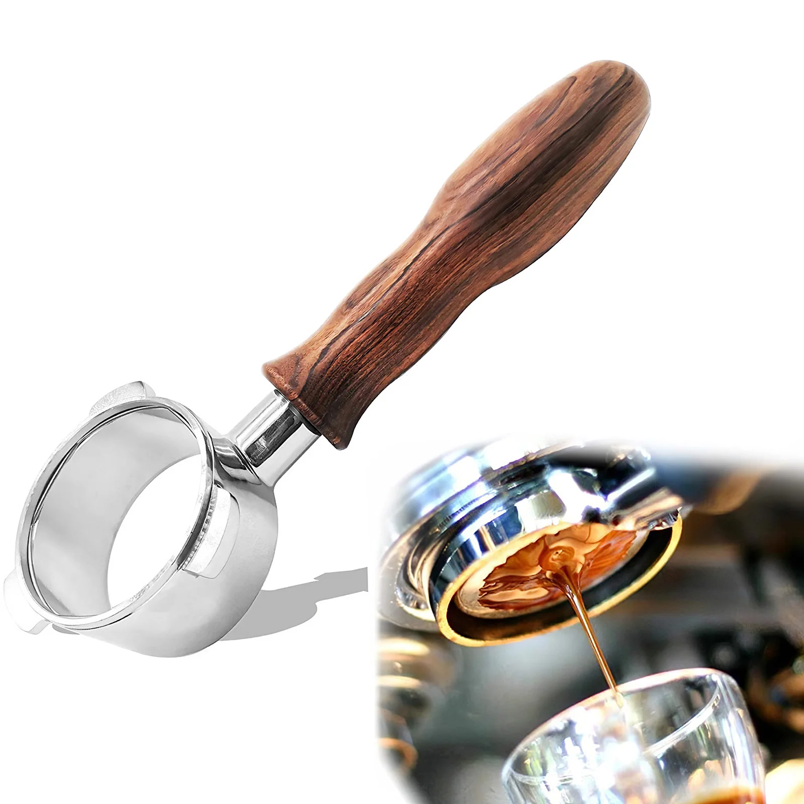 

54 мм Bodemloze Filterhouder Профессиональный Koffie кофеварка для приготовления эспрессо Handvat Koffie Gereedschap Koffie Bodemloze