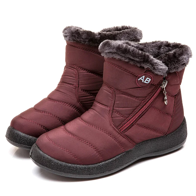 Women Boots 2020 Fashion Waterproof Snow Boots for Winter Shoes Women Casual Lightweight Ankle Warm Winter Boots#SJPAE-601