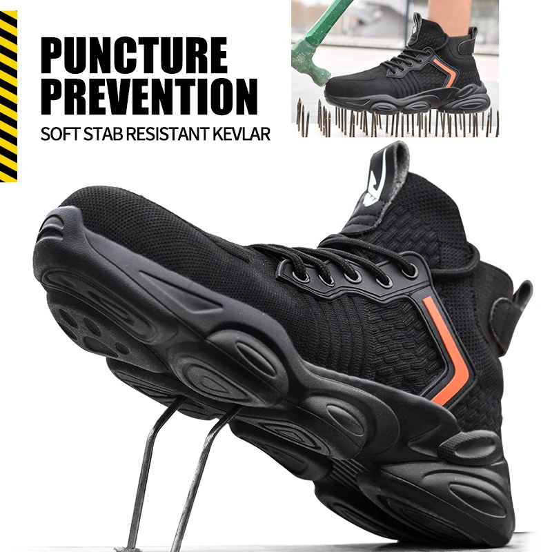 

2021 New Work Sneakers Male Steel Toe Shoes Puncture Proof Safety Shoes Boots Protective Work Shoes Lightweight Men Shoes 47 48