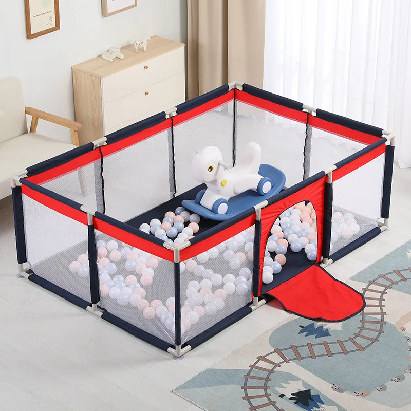 

Playpen For Children's Playpen Baby Pool Park Safety Stainless Steel Fence Kids Ball Pit Baby Indoor Playground Baby Park