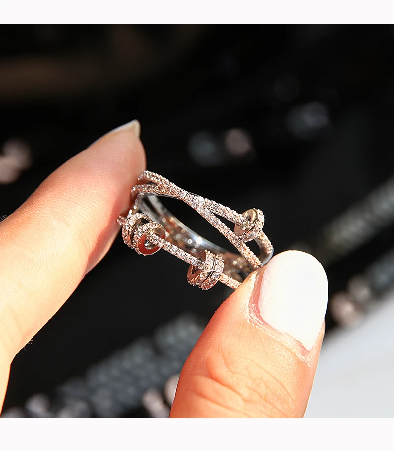 

Unique Style Female Round Cross Finger Ring 100% Real 925 Sterling Silver Engagement Ring Vintage Wedding Rings For Women