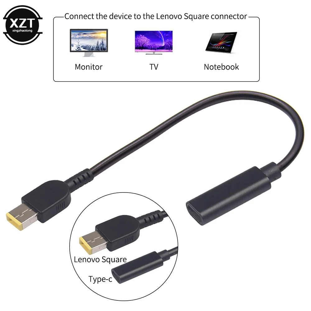 Переходник usb-c/DC 3 1*7 9 мм 5 0*4 0 1 35*5 квадратный штекер для lenovo PD | Компьютеры и офис