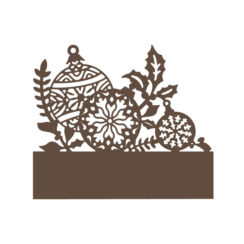 Рождественское украшение шарик падуба листья Снежинка Металлические