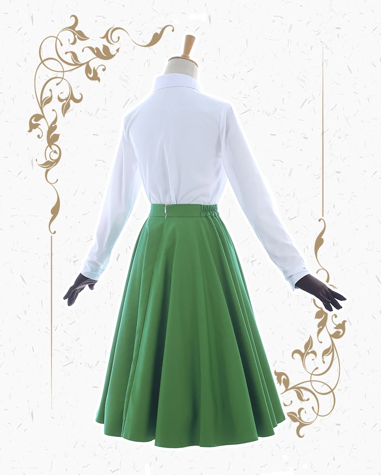 Фиолетовый эвергарден Авто памяти костюм наряды белая блузка зеленое платье