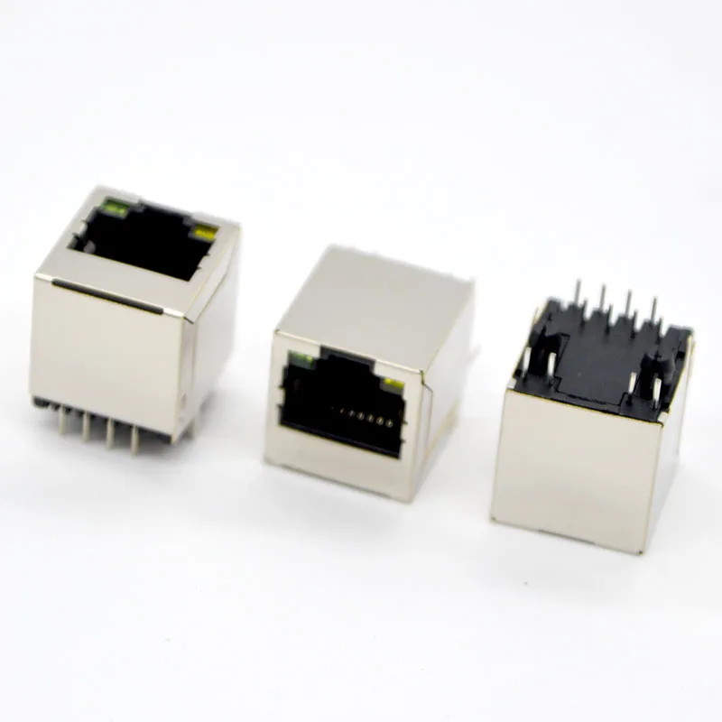 GONGFENG 100 шт. новые разъемы RJ45 Вертикальная Розетка 8P8C Сетевая розетка с лампой