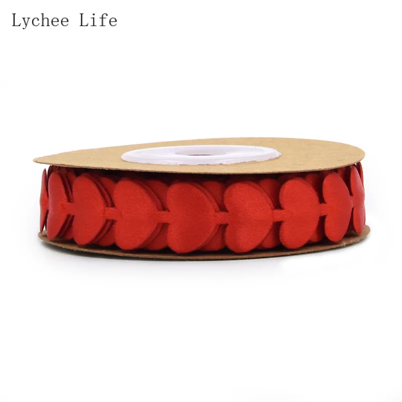 Lychee Life 5M Embossed Love Ribbon Diy Peach Heart Wedding Decoration Lover Gift Wrapped Handwork Bouquet Packing | Дом и сад