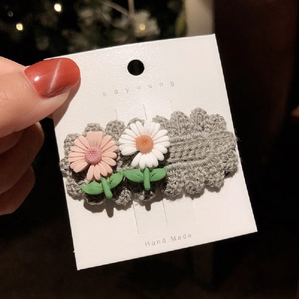 Заколка для волос детская из овечьей шерсти шпильки конский хвост | Детская